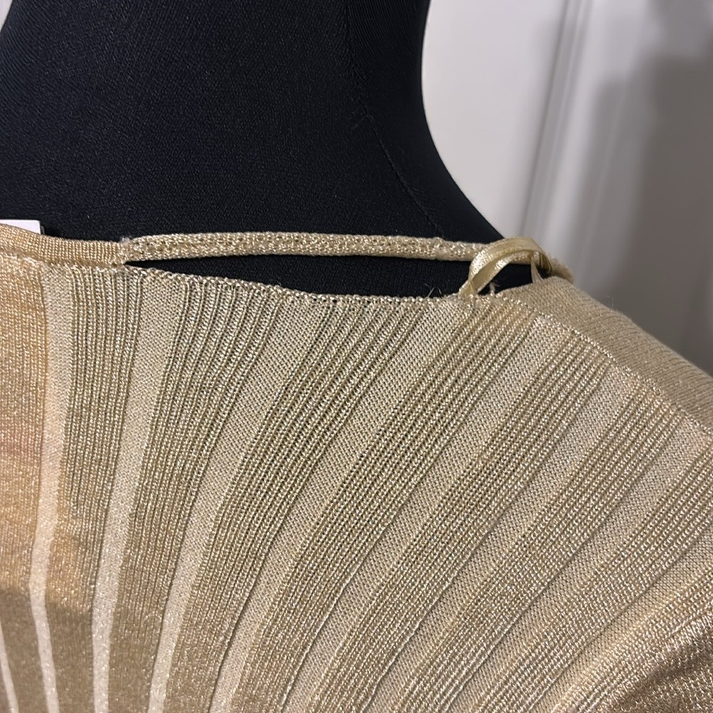 Michael Kors Gold Long Sleeve Maxi Knit Dress - Picture 11 of 11